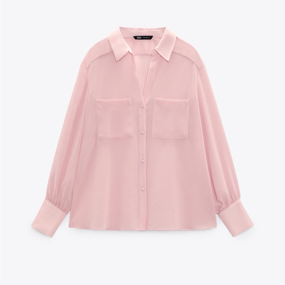 Zara Women's Blush Button Down Shirt